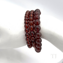 将图片加载到图库查看器，Burmese Spessartine Garnet (AAA+) Quality Bracelet with elastic string
