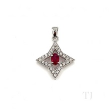 将图片加载到图库查看器，Ruby pendant in sterling silver
