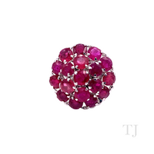 Cargar imagen en el visor de la galería, Ruby Round Shape Ring in Sterling Silver
