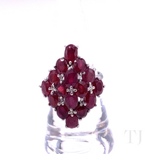 Load image into Gallery viewer, Ruby Rhombus Shaped Jewelry Set
