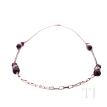 Загрузить изображение в средство просмотра галереи, Garnet Small Beads in Sterling Silver Necklace
