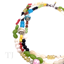 Load image into Gallery viewer, Multi Gemstones 3 Layered Necklace in Sterling Silver
