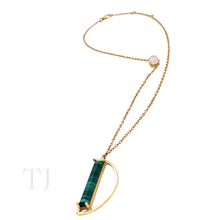 Load image into Gallery viewer, Sterling Silver Necklace with Malachite Pendant
