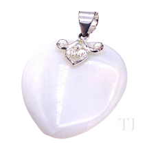 Load image into Gallery viewer, Opalite Heart Shape Pendant in Sterling Silver
