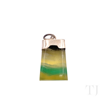 Load image into Gallery viewer, Fluorite Square Pendant in Sterling Silver
