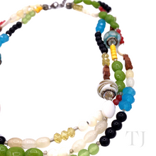 Load image into Gallery viewer, Multi Gemstones 3 Layered Necklace in Sterling Silver
