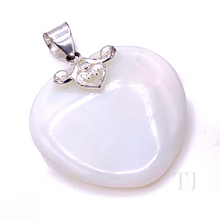 Load image into Gallery viewer, Opalite Heart Shape Pendant in Sterling Silver
