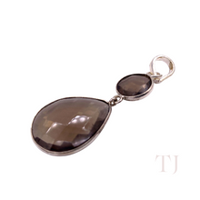 Load image into Gallery viewer, Smoky Quartz Faceted Pendant in Sterling Silver
