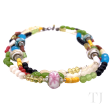 Load image into Gallery viewer, Multi Gemstones 3 Layered Necklace in Sterling Silver
