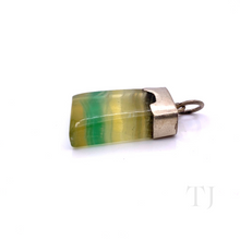 Load image into Gallery viewer, Fluorite Square Pendant in Sterling Silver
