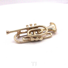 Load image into Gallery viewer, Trumpet Sterling Silver Brooch
