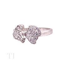 Load image into Gallery viewer, Diamonique Bow Ring in Sterling Silver
