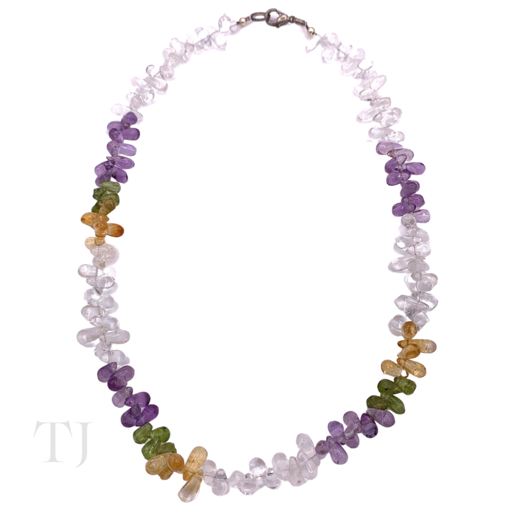 Multi Gemstones Chip Necklace