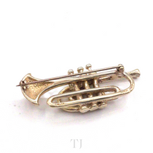 Load image into Gallery viewer, Trumpet Sterling Silver Brooch
