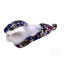 Cargar imagen en el visor de la galería, Freshwater Baroque Pearl with Swarovski Pendant
