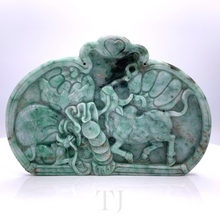 Load image into Gallery viewer, Natural Burmese Jade Luck Symbol Sculpture
