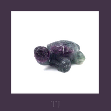 Load image into Gallery viewer, Fluorite Turtle Figurine
