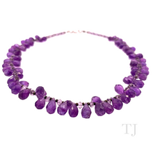 将图片加载到图库查看器，Closer view of Amethyst Faceted Bead Necklace
