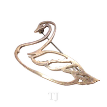 Load image into Gallery viewer, Italian Sterling Silver Swan Brooch
