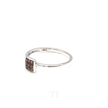 Cargar imagen en el visor de la galería, Fancy Diamond Square Ring in Sterling Silver
