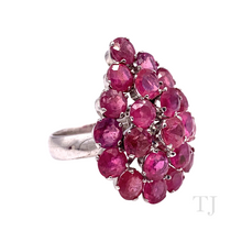 Load image into Gallery viewer, Ruby Tear Drop Ring in Sterling Silver
