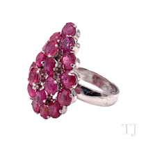 Load image into Gallery viewer, Ruby Tear Drop Ring in Sterling Silver
