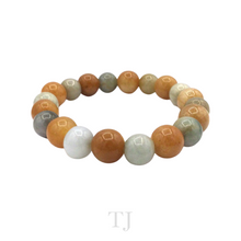 将图片加载到图库查看器，Natural Burmese multi-color Jade Bead bracelet
