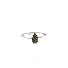 Load image into Gallery viewer, Fancy Diamond Tear Drop Ring in Sterling Silver
