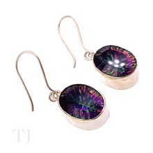 Cargar imagen en el visor de la galería, Mystic Topaz Oval Earrings in Sterling Silver
