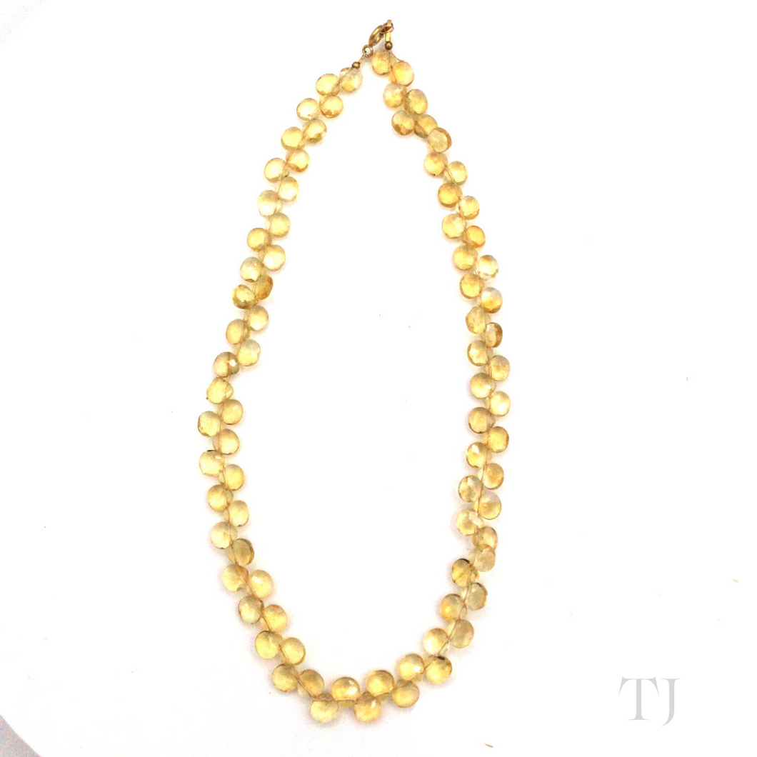 Citrine Necklace in 14k Gold