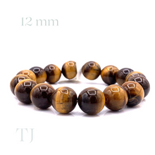 Cargar imagen en el visor de la galería, Yellow Tiger&#39;s Eye bracelet, 12 mm bead size
