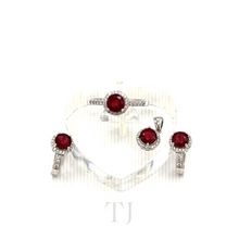 Load image into Gallery viewer, Ruby Jewelry Set in sterling silver
