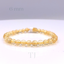 Загрузить изображение в средство просмотра галереи, Citrine bead bracelet with elastic string 6 mm
