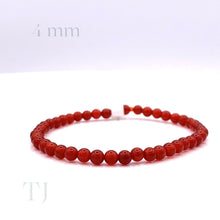 Cargar imagen en el visor de la galería, Carnelian Bead bracelet with elastic string
