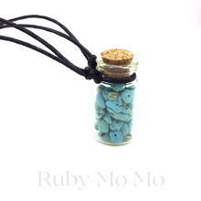 将图片加载到图库查看器，Blue Turquoise Bottle Necklace
