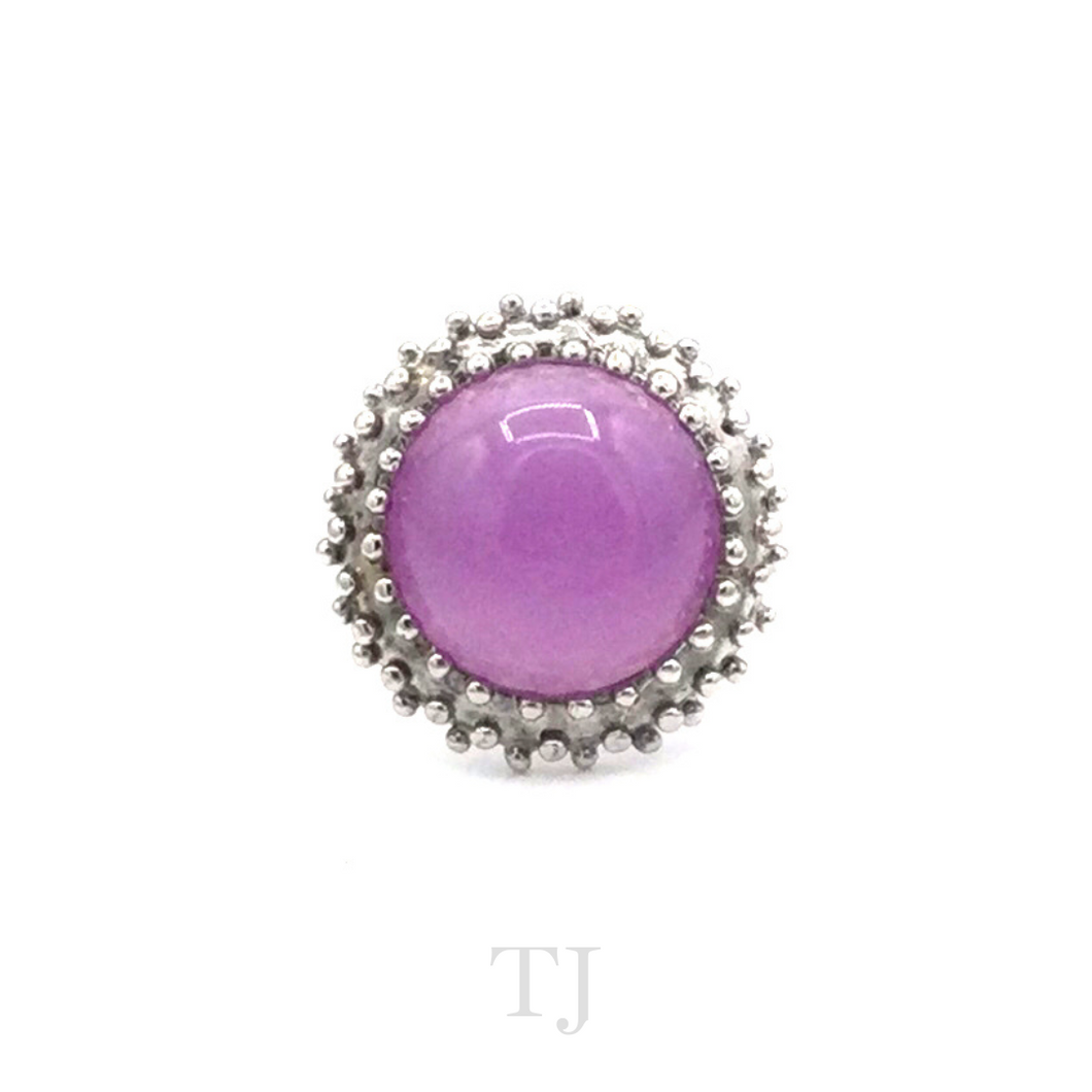 Lavender Jade RIng in Sterling Silver