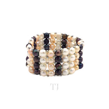 Cargar imagen en el visor de la galería, Multicolor Freshwater Pearl Stretchy Bracelet
