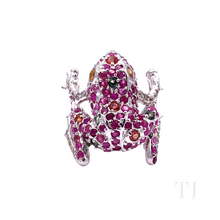 Load image into Gallery viewer, Ruby Sterling Silver Ring in Frog Shape
