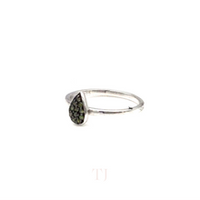 Load image into Gallery viewer, Fancy Diamond Tear Drop Ring in Sterling Silver
