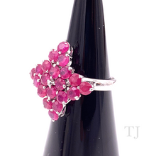 Cargar imagen en el visor de la galería, Ruby Rhombus Ring in Sterling Silver
