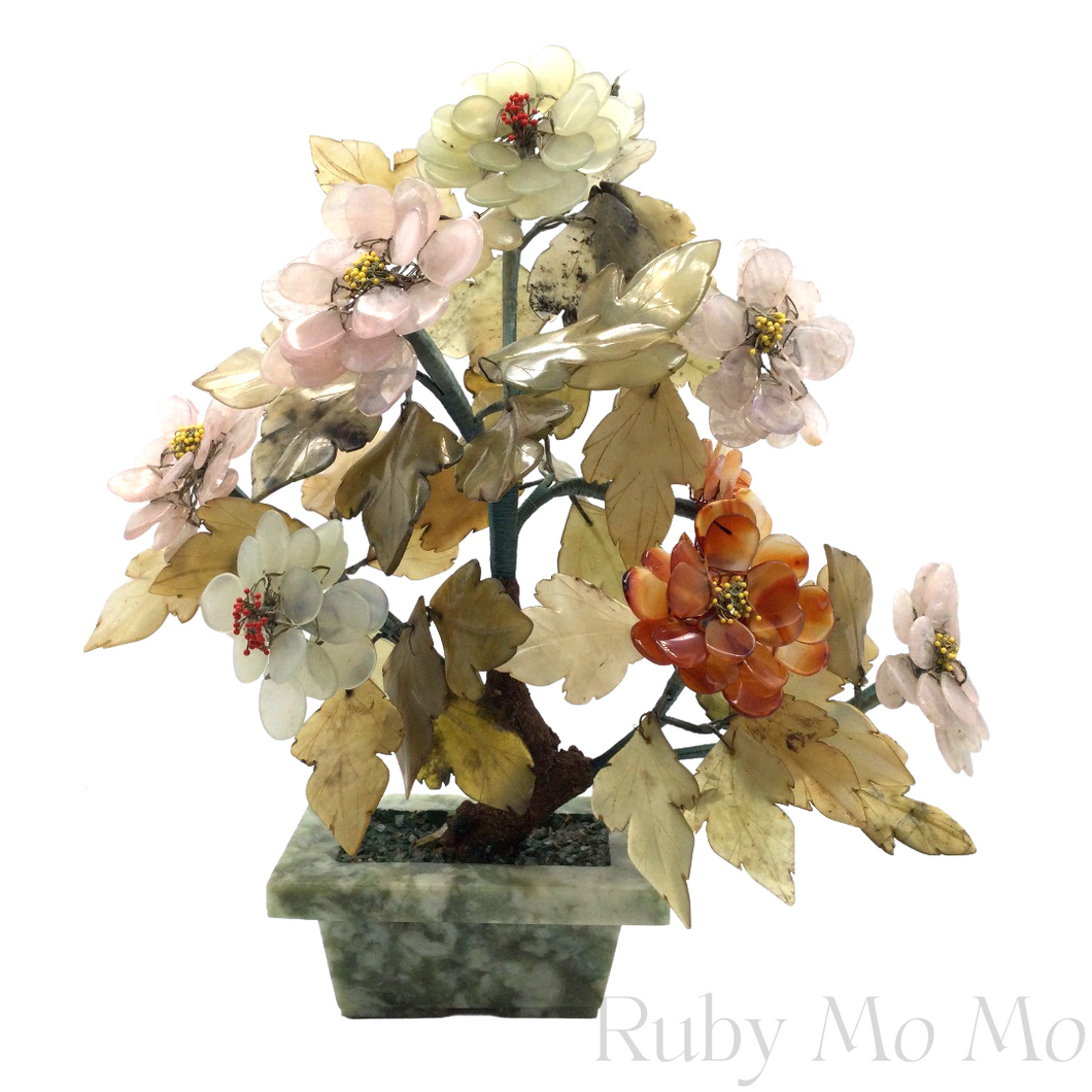 Multi-Gemstones Tree with Jade Base 2