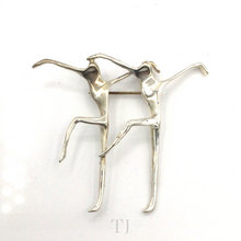 Load image into Gallery viewer, Two People Dancing figure Sterling Silver Brooch
