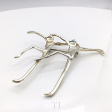 Load image into Gallery viewer, Two People Dancing figure Sterling Silver Brooch
