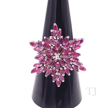 Load image into Gallery viewer, Ruby in Star Shape Sterling Silver Ring
