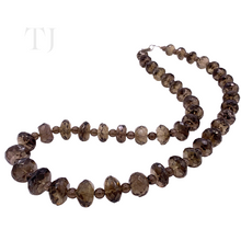 Load image into Gallery viewer, Smoky Quartz Faceted Bead Necklace
