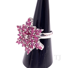 Load image into Gallery viewer, Ruby in Star Shape Sterling Silver Ring
