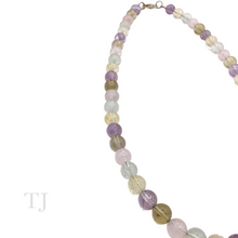 Load image into Gallery viewer, Side view of Ametrine Bead necklace
