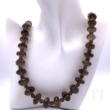 Load image into Gallery viewer, Smoky Quartz Faceted Bead Necklace
