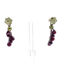 Load image into Gallery viewer, Peridot with Swarovski Earrings in Sterling Silver
