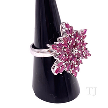 Cargar imagen en el visor de la galería, Ruby in Star Shape Sterling Silver Ring
